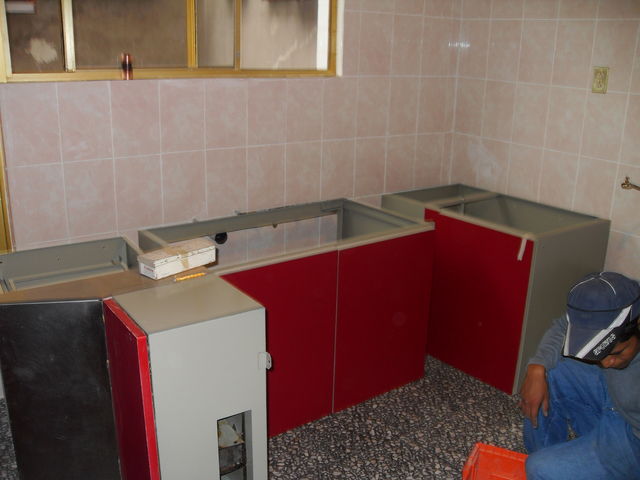 modulos terminados en proceso de instalación.